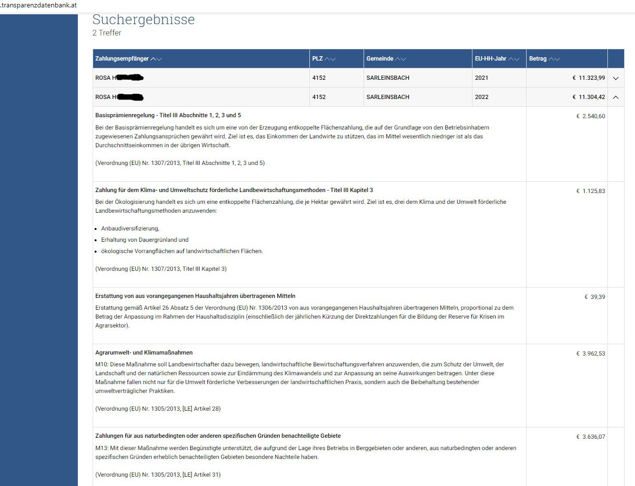 Transparenzdatenbank